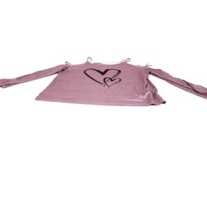Ladies, 3x hearts top plus size. Pink offers shoulder